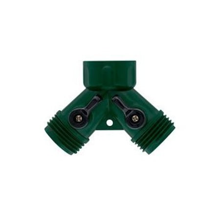 Orbit Orbit 3/4 in. Plastic Threaded Female/Male Y-Hose Connector with Shut Offs 67745